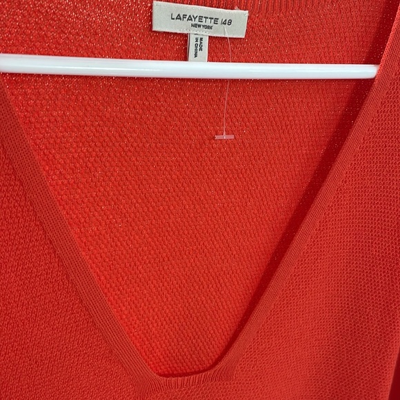 LAFAYETTE 148 NEW YORK Orange Sweater  New with tag. 100% Cotton - Picture 4 of 7